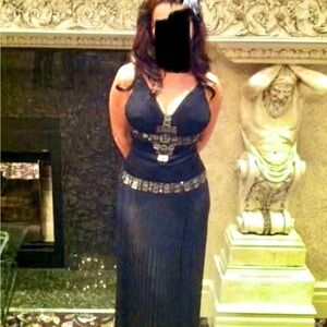 Just Cavalli formal gown with train.